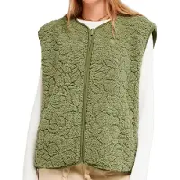 Roxy - Marcas - Best Town Vest Oil Green Outline Mo para Mulher - Nylon - Tamanho XS - Caqui