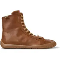 Camper para mulher. K400861-003 Botins de pele Peu Path+ marrom (42), Couro, Plano, Cordão, Casual