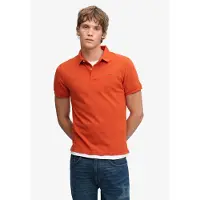 Superdry para homem. M1110452A Polo Classic Piqué laranja (L), Casual, Algodão, Manga curta