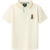 Hackett London para menino. HK5600037 Polo Harry branco quebrado (15Años= 170cm), Casual, Algodão, Manga curta, moda infantil