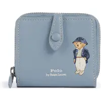 Ralph Lauren para mulher. 427P17882001 Carteira compacta Polo Bear azul (OSFA), Casual, Pele