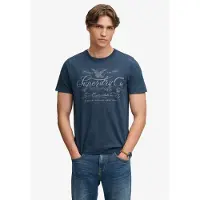 Superdry para homem. M1012434A Camiseta Mercantile marinho (XL), Casual, Manga curta, Tecido