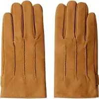 Hackett London para homem. HM0400134 Luvas de pele Commuter Nubuck Touch castanhas (L), Marrom, Casual, Clássico