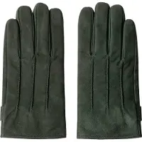 Hackett London para homem. HM0400134 Luvas de pele Commuter Nubuck Touch verde (M), Casual, Clássico
