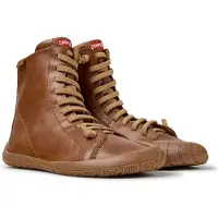 Camper para mulher. K400861-003 Botins de Pele Peu Path+ marrom (41), Couro, Plano, Zíper, Casual