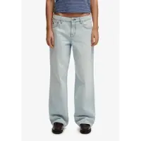 Superdry para mulher. W7011267A Jeans Mid Rise Wide Leg azul (32/30), Casual, Algodão, Denim