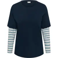 KAFFE CURVE Camisa ' KClorinda' azul noturno / azul claro / branco