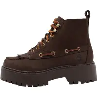 Timberland para mulher. TB0A27YZW071 Botins de couro Stone Street castanho (39.5 W), Marrom, 1 a 3cm, Cordão, Casual