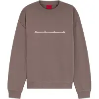 HUGO Sweatshirt 'Datrisweat' bege / chocolate
