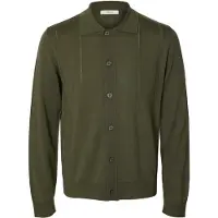 Selected Casaco de malha 'SLMTRAY' verde escuro