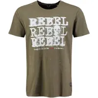 Key Largo Camisa 'KLRebel' cáqui / branco