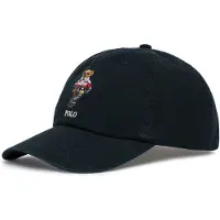 Ralph Lauren para homem. 710B27551001 Boné de sarja com Polo Bear preto (OSFA), Casual, Algodão