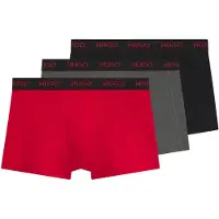 HUGO Boxers pedra / vermelho vivo / preto