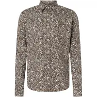 JOOP! Camisa 'Hanson26' ecru / castanho claro / castanho escuro