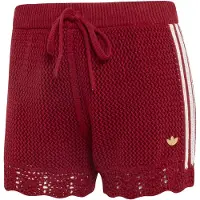 Adidas Originals Calças 'Resort' vermelho escuro / branco