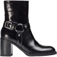 Wonders para mulher. I-9204_2763_5792 Botins de Couro Rebite 04 Preto (38), 5 a 8cm, Zíper, Casual