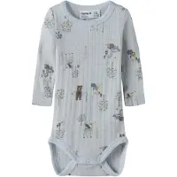 Name it Macacão/Body 'NBMWANG' azul pombo / castanho / roxo pastel / laranja pastel