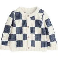 Next Casaco de malha navy / laranja / offwhite