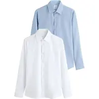 Next Camisa azul claro / branco