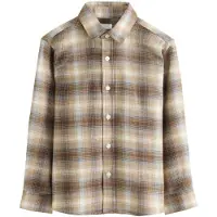 Next Camisa camelo / bege claro / azul claro / chocolate