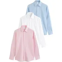 Next Camisa azul claro / rosa escurecido / branco