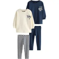 Next Conjuntos navy / branco lã