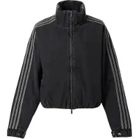 Adidas Casaco meia-estação 'Firebird' cinzento claro / preto denim