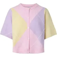 Pieces Casaco de malha 'PCSally' amarelo claro / lavanda / cor-de-rosa / branco