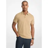 Michael Kors para homem. CS650V848T Polo de malha lisa de algodão com logotipo bege (M), Casual, Manga curta