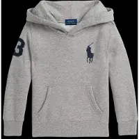 Ralph Lauren para menino. 322979316001 Moletom de felpa com capuz e Big Pony cinza (1.5años= 88/93), Casual, Algodão, moda infantil
