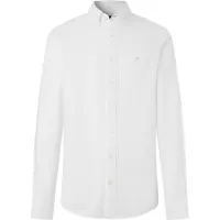 Hackett London para homem. HM3010835 Camisa Essential Dyed branco (XL), Casual, Algodão, Manga comprida