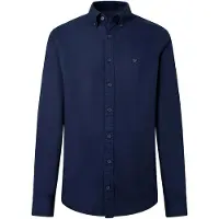 Hackett London para homem. HM3010835 Camisa Essential Dyed marinho (L), Casual, Algodão, Manga comprida
