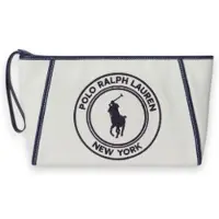 Ralph Lauren para mulher. 427P14288001 Bolsa de mão Polo Play de lona branco (OSFA), Casual, Algodão