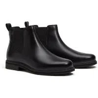 Timberland para homem. TB0A42PGW021 Botas Chelsea Stormbucks em pele preta (43.5), Couro, Preto, Plano, Nenhum, Casual