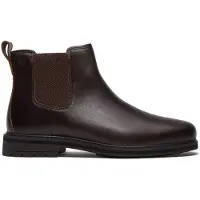 Timberland para homem. TB0A42PGW011 Botas Chelsea Stormbucks em pele castanha escura (44.5), Couro, Marrom, Plano, Nenhum, Casual