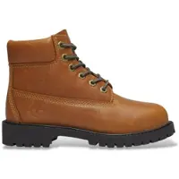 Timberland unisex para criança. TB0A2CTGEN11 Botas de pele Premium castanhas (32), Couro, Marrom, Plano, Cordão, Casual, moda infantil