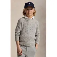 Ralph Lauren para menino. 323958134006 Jersey de caxemira em ponto de oitos cinzento ((M) 8/9años= 140/149cm), Casual, Cinza, Clássico,