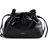 Liu Jo para mulher. AF6096-E1065 Bolsa de ombro Riccy média preta (OSFA), Preto, Casual, Poliéster