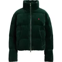 Ralph Lauren para mulher. 211B20376002 Jaqueta de veludo cotelê com acolchoado de plumas verde (S), Casual, Algodão