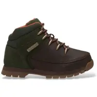 Timberland unisex para criança. TB0A5SRAAFK1 Botas de pele Euro Sprint castanhas (33), Couro, Marrom, Plano, Cordão, Casual, Outdoor, moda i