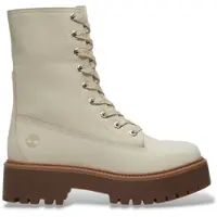 Timberland para mulher. TB0A5SAHEN71 Botas de pele Stone Street bege (39.5 W), Couro, Plano, Cordão, Casual