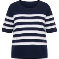 Ulla Popken Pullover marinho / lavanda / branco