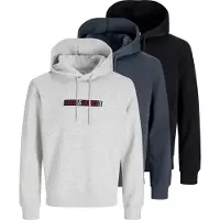 Jack & Jones Sweatshirt 'JJMUNK' marinho / vermelho / preto / esbranquiçado