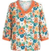 Usha Blusa mistura de cores / branco