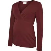Mamalicious Camisa 'MLKERRIE' bordeaux / preto