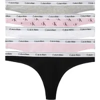 Calvin Klein Underwear Tanga cinzento claro / cor-de-rosa / preto / branco