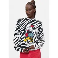 Desigual Pullover mistura de cores / branco