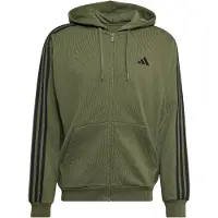 Adidas CASACO COM CAPUZ ESSENTIALS EM TECIDO FRENCH COM FECHO INTEGRAL E 3 RISCAS
