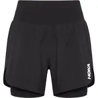 Hoka One One Calças de desporto 'Glide' preto / branco