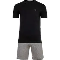 Emporio Armani Pijama curto acinzentado / preto